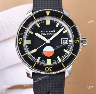 Swiss Clone Blancpain Fifty Fathoms Barakuda 40.3mm Watch Black Rubber Strap